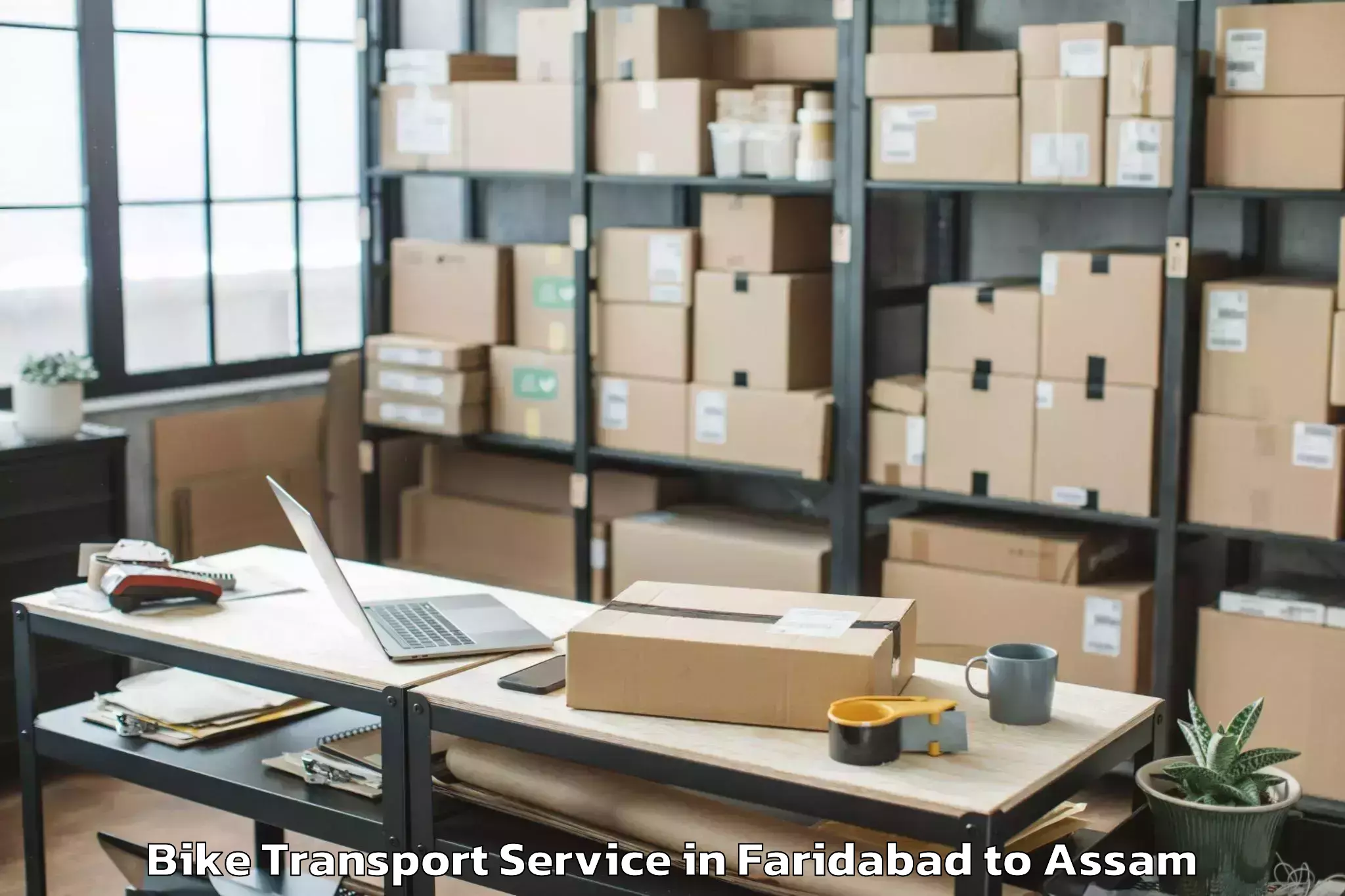 Easy Faridabad to Biswanath Charali Bike Transport Booking